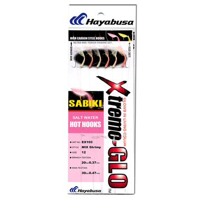 Hayabusa Sabiki® EX100 – Mix Shrimp – Glow Finish